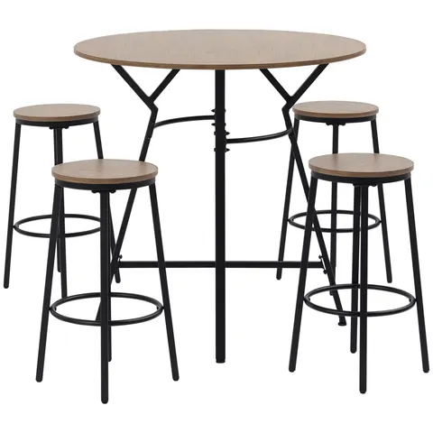 5-Piece Bar Table and Chairs Set