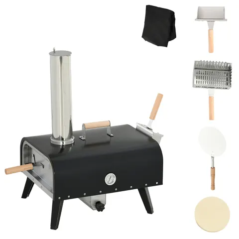 Pellet Wood Fired Pizza Oven — Outdoor Pizza Maker with 12"