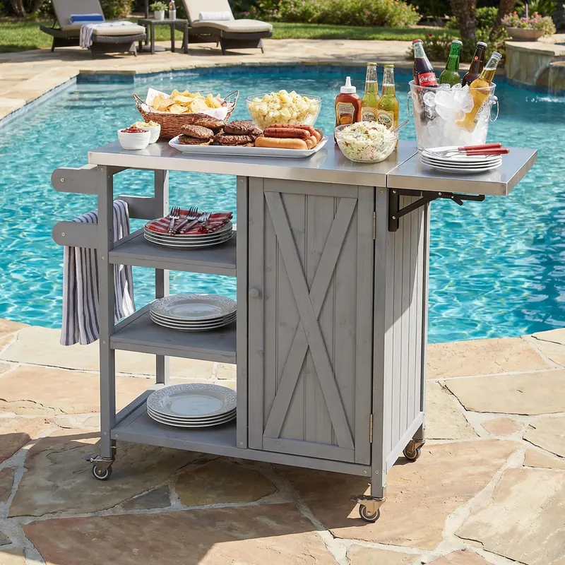 Foldable Outdoor Kitchen Island Patio Kitchen Island Outdoor