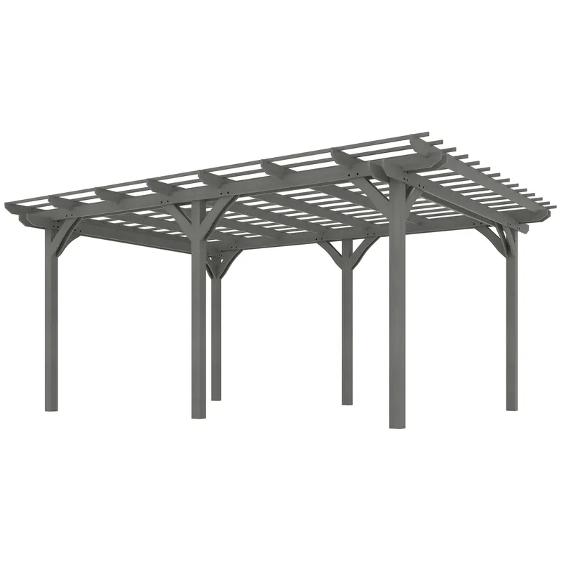 Outdoor Pergola — Wood Gazebo Grape Trellis with Stable