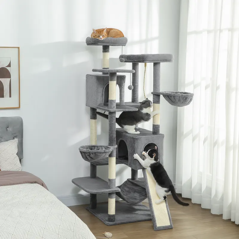 69" Cat Tree — Multi-level Cat Tower with 2 Condos and 3 — photo 2
