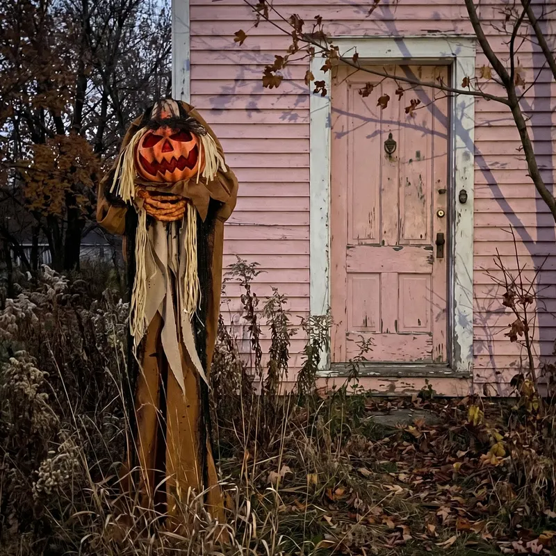 5.5ft Halloween Pumpkin Man Decoration with Red Glowing Head — photo 6