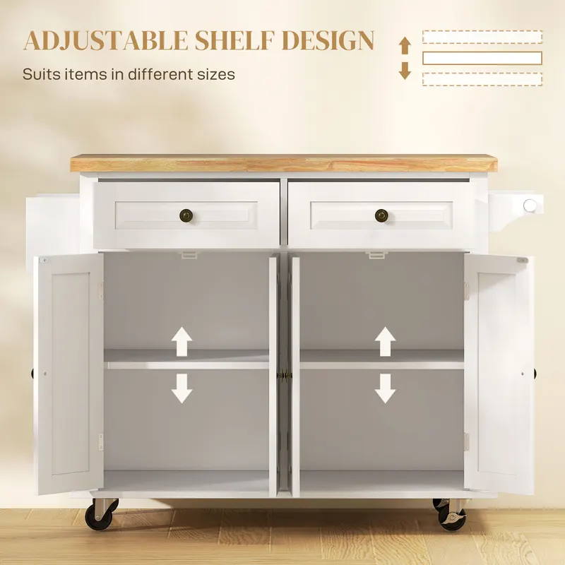 44" Mobile Kitchen Island Table — photo 6