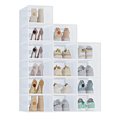 Stackable Shoe Storage Box with Lid — photo 2