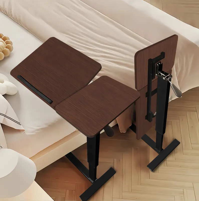 Bedside Table — Folding Overbed Bedside Desk Mobile Rolling