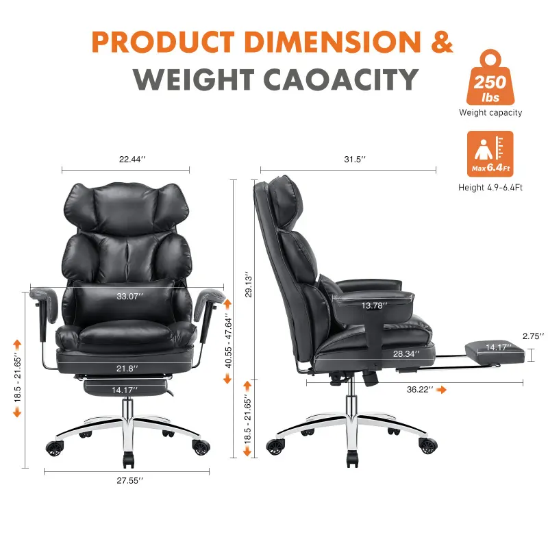 Executive Home Office Desk Chair Ergonomic High Back — photo 6