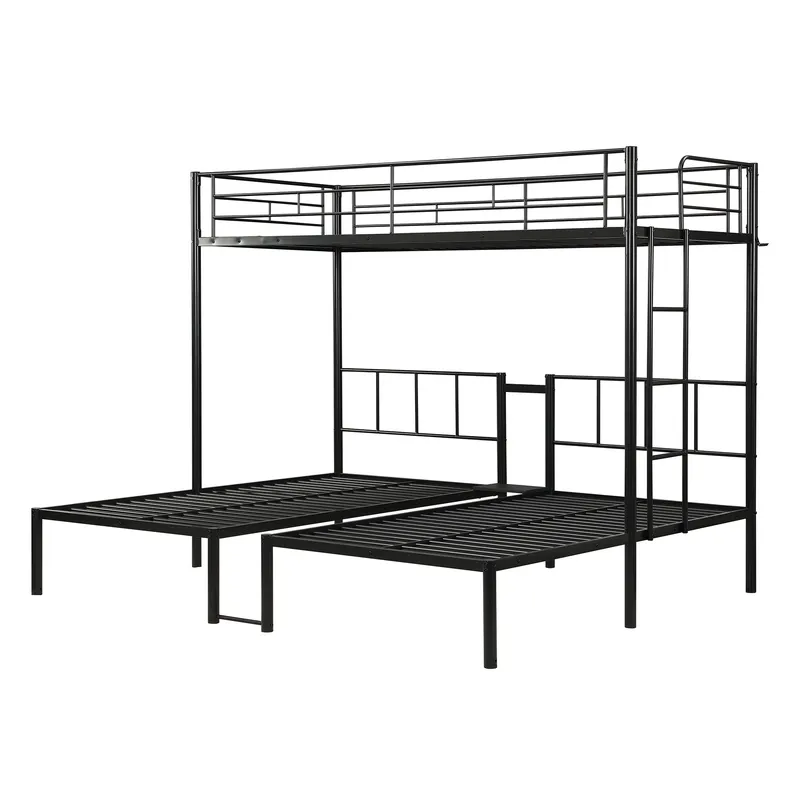 Twin Over Twin Over Twin Bunk Bed β photo 2