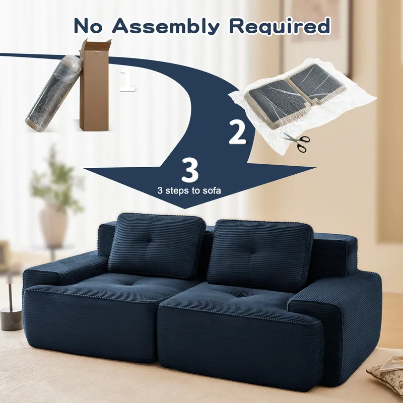 82 Modern L-shaped Modular Sectional Sofa for Living Room — photo 5