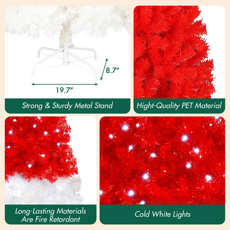 6FT Artificial Christmas Tree with LED Light — photo 5