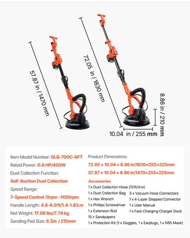 Cordless Drywall Sander β 450W Electric Sander