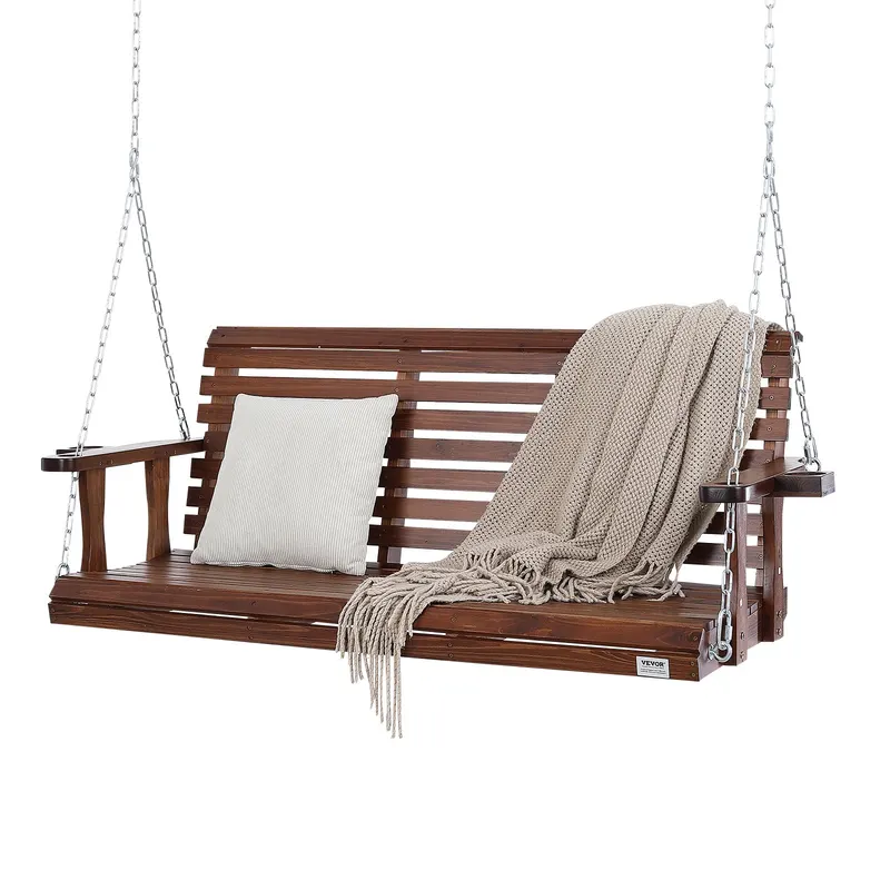 Wooden Porch Swing 5.5 Ft β Patio Bench Swing for Courtyard β photo 2