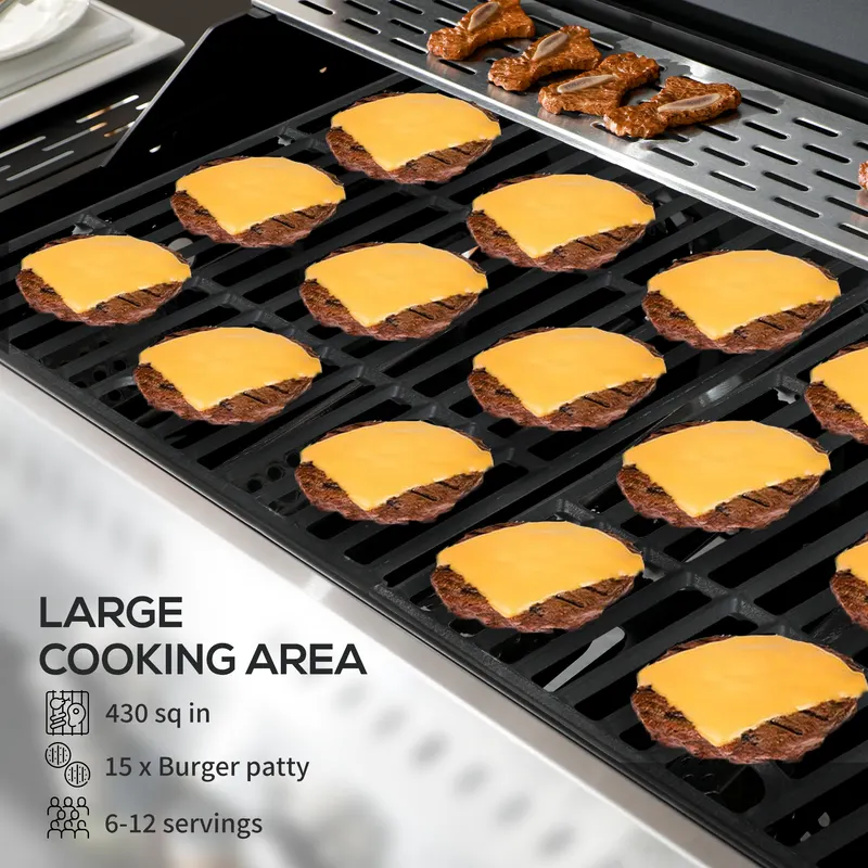 4 Burner Propane Gas Grill with Side Burner — photo 7