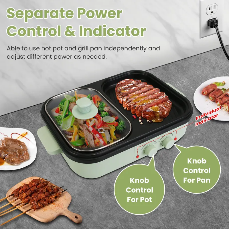 Electric Hot Pot with Grill 2-in-1 Hot Pot and Frying Pan β photo 7