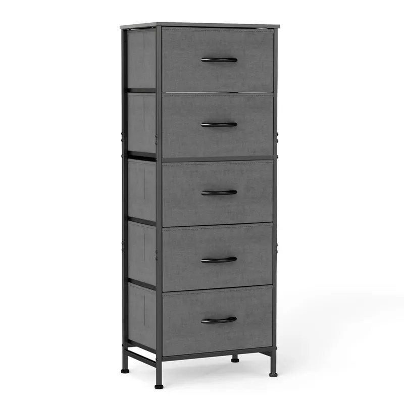 5 Drawer Dresser with Fabric Bins β photo 4