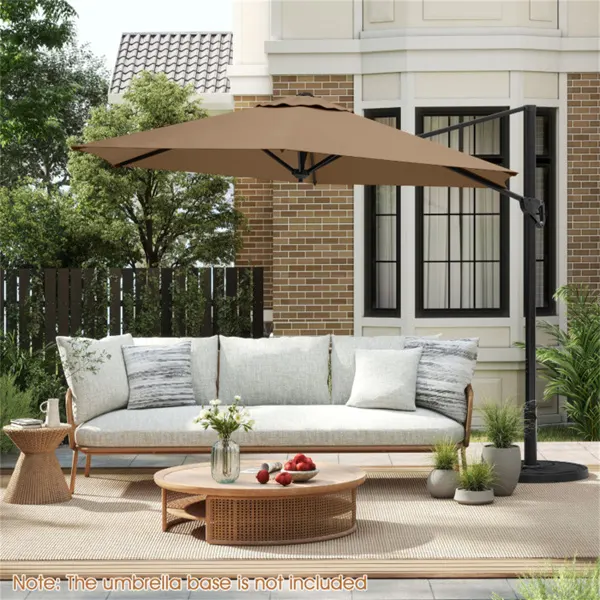 Cantilever Patio Umbrella — Double-tier Vented Offset Umbrella — photo 5