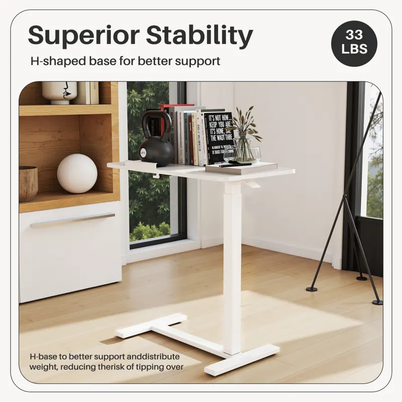 Adjustable Overbed Table with Wheels β photo 3