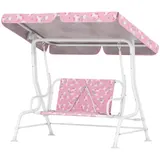 Kids Porch Swing — 2-Seater Patio Swing Bench with Safety Belts — photo 1