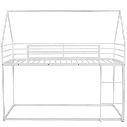 Twin Over Twin House Bunk Bed with Built-in Ladder β photo 4