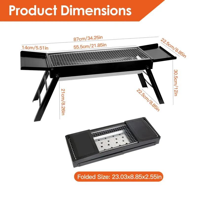 Portable BBQ Griddle β Foldable Kabob Barbecue for Outdoor β photo 3