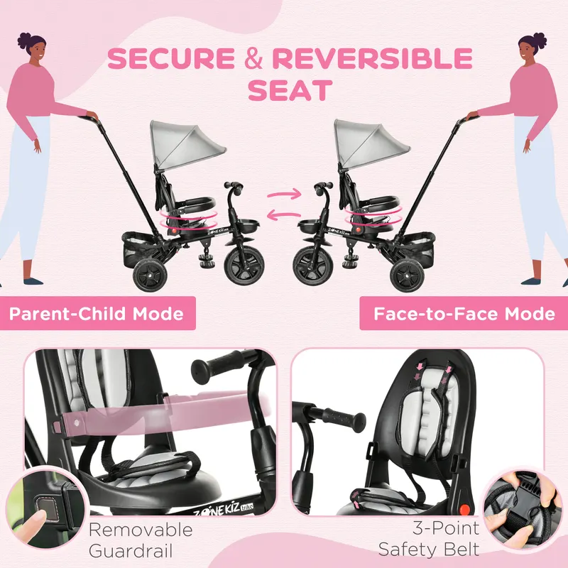 Kids Tricycle — 4 in 1 Foldable Trike with Reversible Seat — photo 6