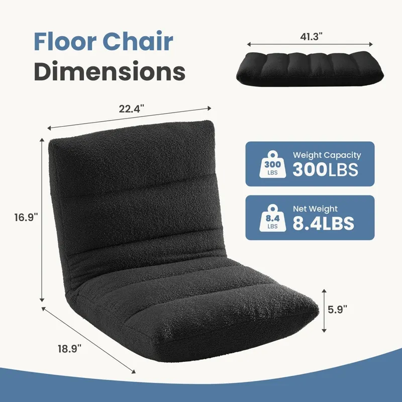 Adjustable Floor Chair with Memory Foam — photo 4