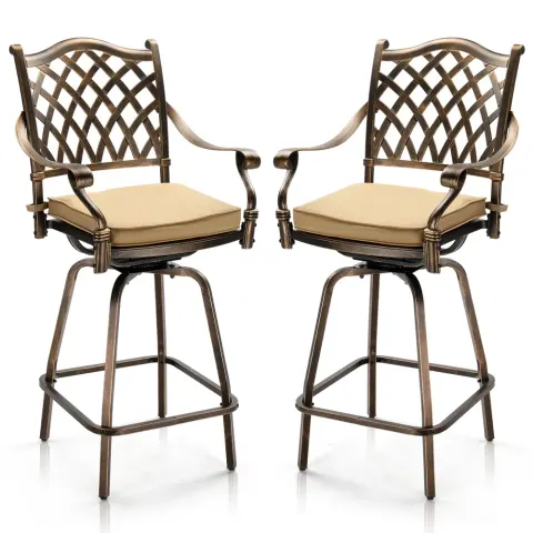Outdoor Swivel Bar Stools Set of 2