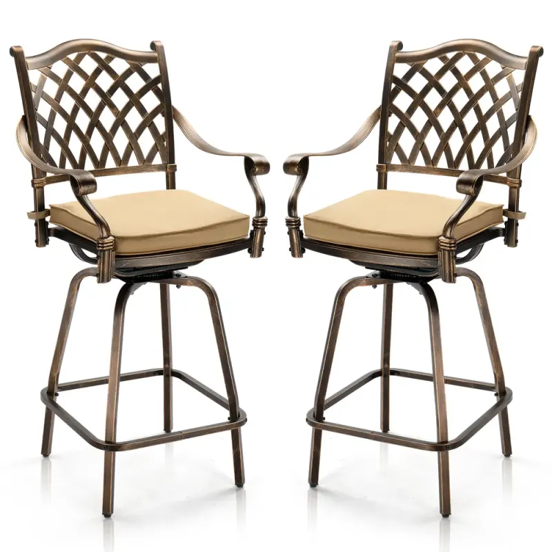 Outdoor Swivel Bar Stools Set of 2