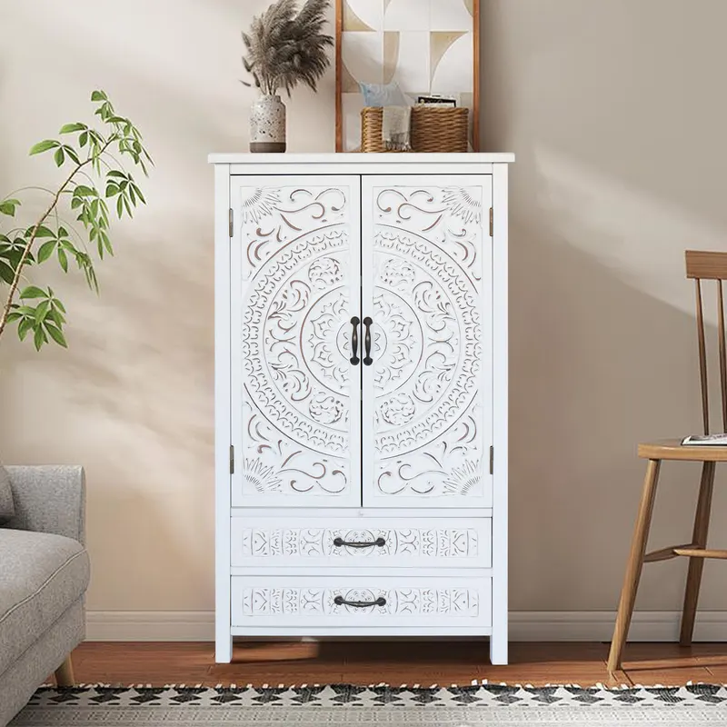 27 Accent Tall Tower White Storage Cabinet — photo 2