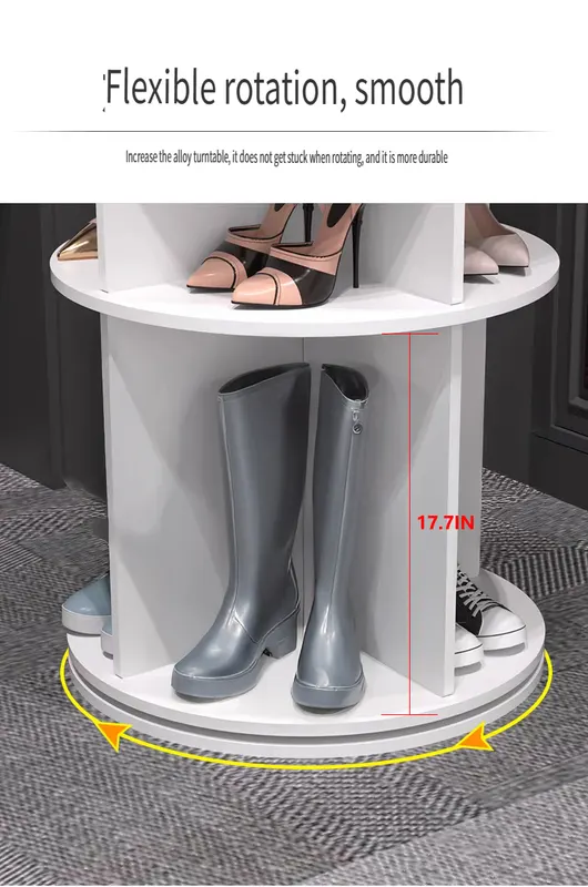 8 Tier Rotating Shoe Rack Tower — photo 4