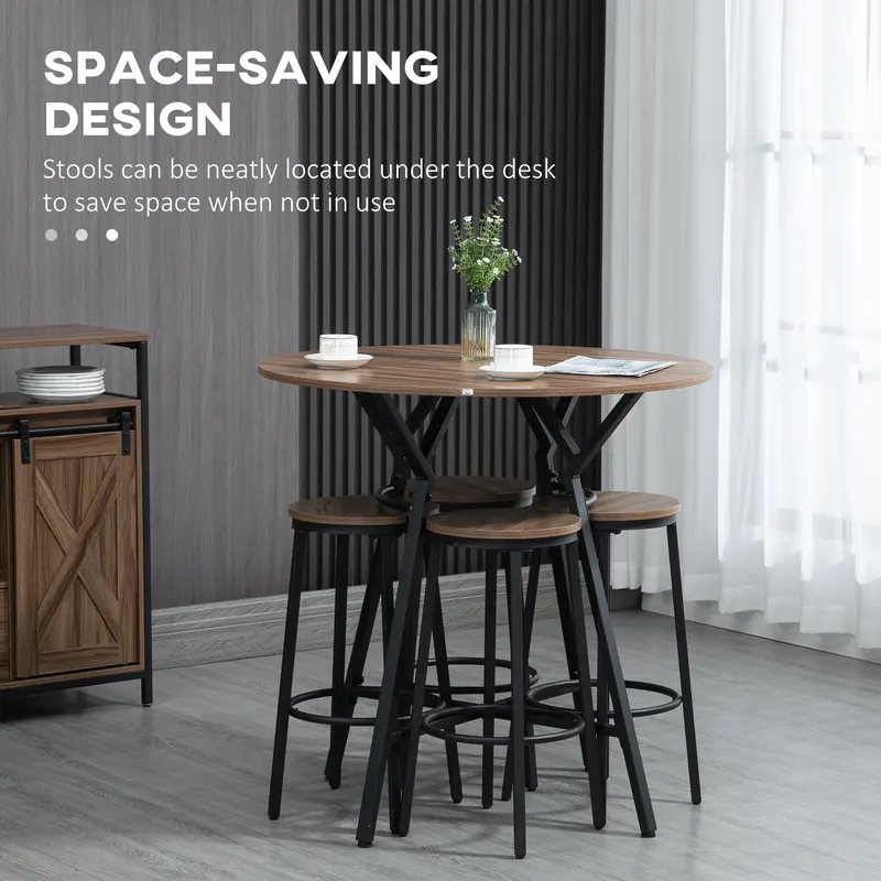 5-Piece Bar Table and Chairs Set — photo 5