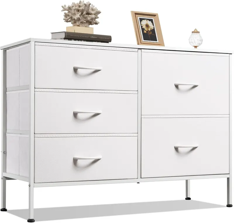 5 Drawer Dresser for Bedroom β Drawers with Wooden Top Metal β photo 3