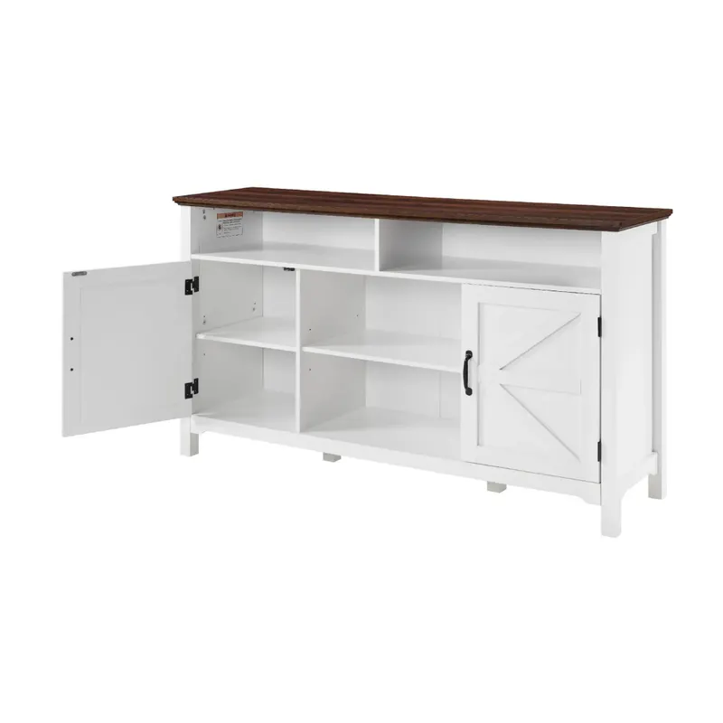 Farmhouse Sideboard Buffet Cabinet with Hinged Barn Doors — photo 8
