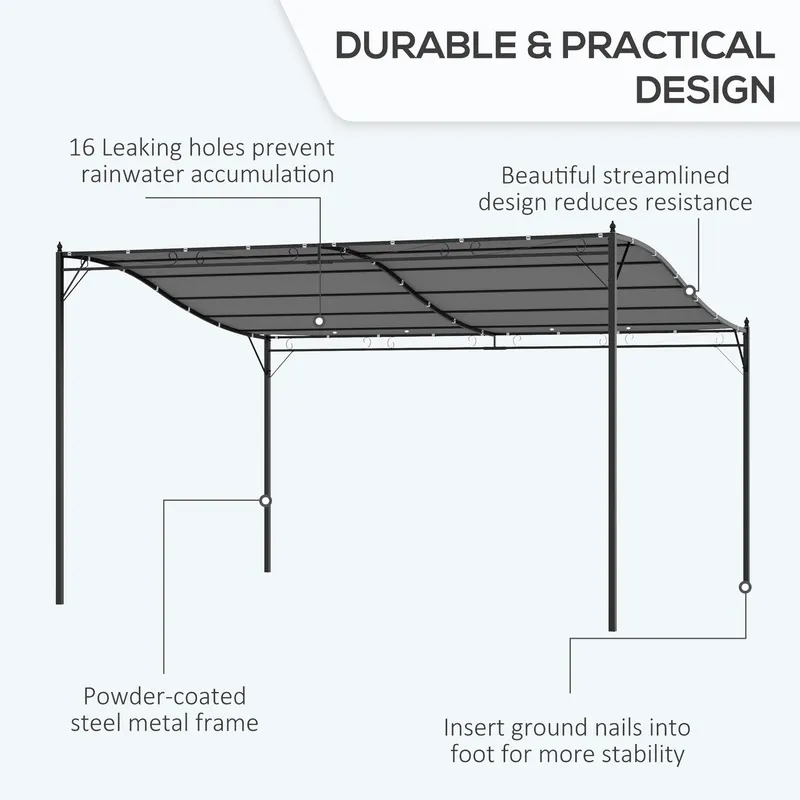 Outdoor Pergola Gazebo — Steel Patio Canopy — photo 3