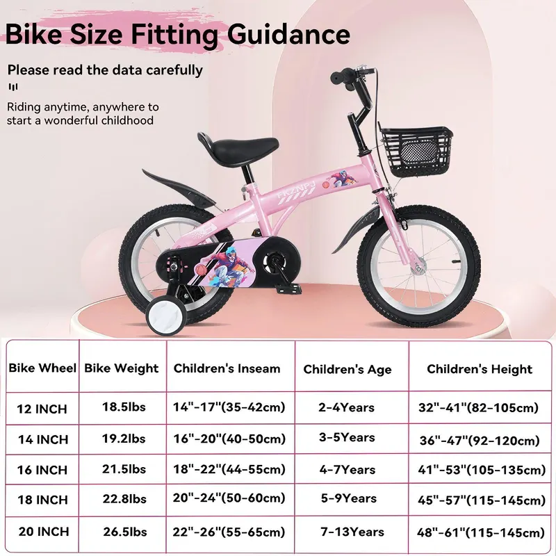 FKZNPJ 18 Inch Sporty Kids Bike with Training Wheels and Stand — photo 4