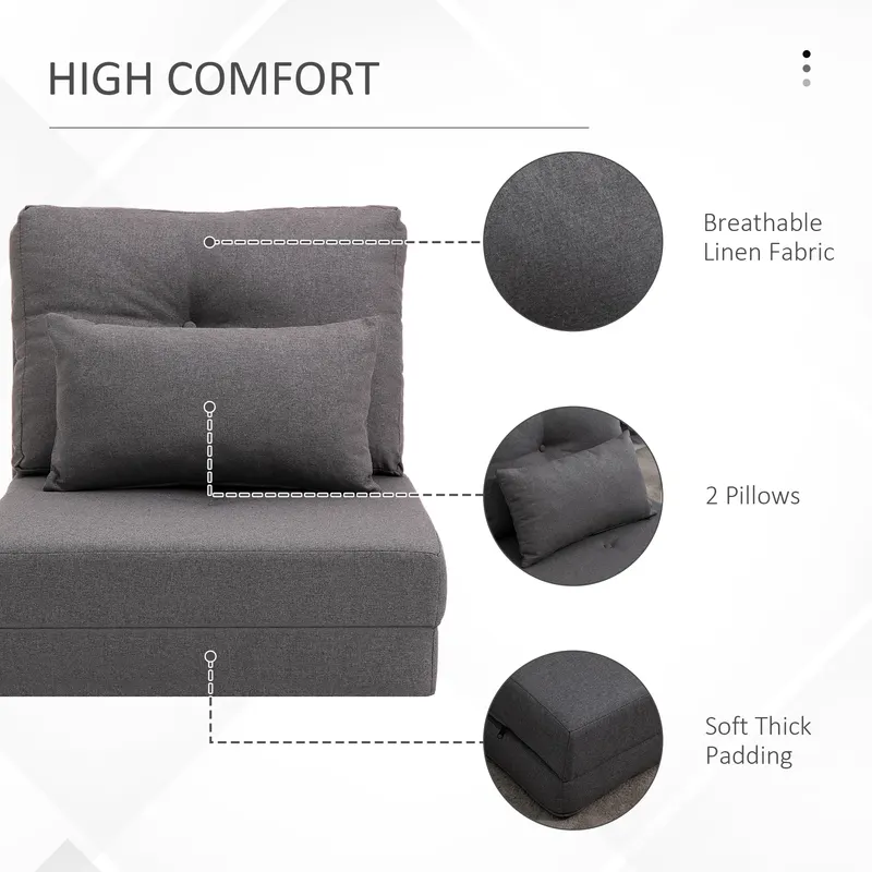 Convertible Flip Chair — Floor Lazy Sofa — photo 4