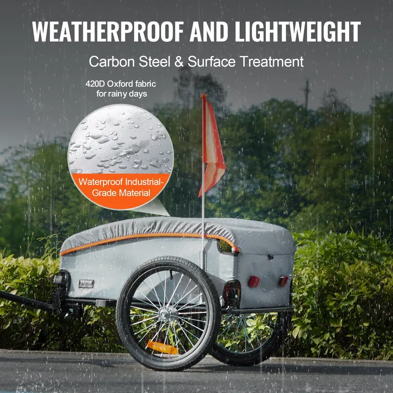 Bike Cargo Trailer — 88/100/160 Lbs Load Capacity — photo 4