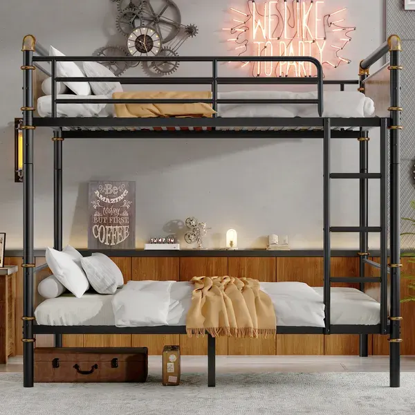 Twin XL Over Twin XL Metal Bunk Bed β photo 4