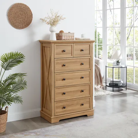 6 Drawer Dresser β 6 Drawers Cabinet Tall Chest of Drawers