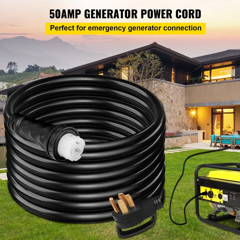 20Ft 50 Amp Generator Extension Cord STW 6/3 + 8/1 Generator — photo 4