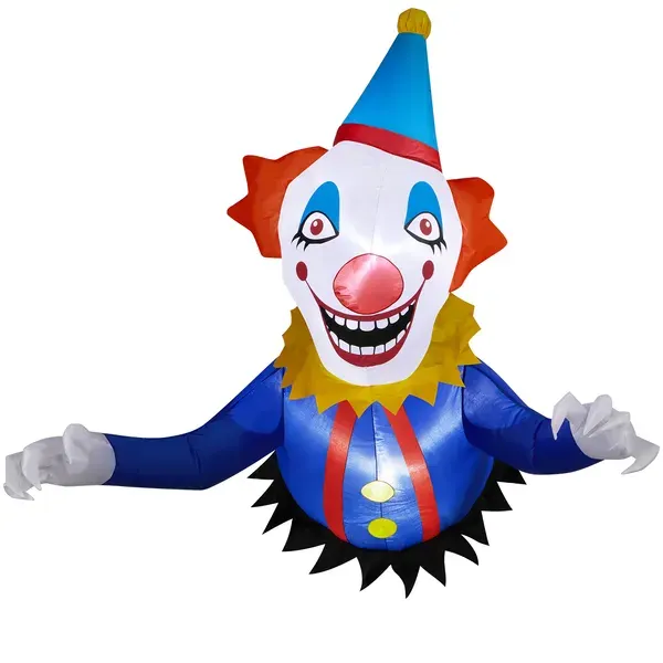3.3 FT Halloween Inflatable Clown Broke Out From Window Outdoor — photo 3