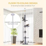 9 Foot Adjustable Height Floor to Ceiling Vertical Cat Tree — photo 6