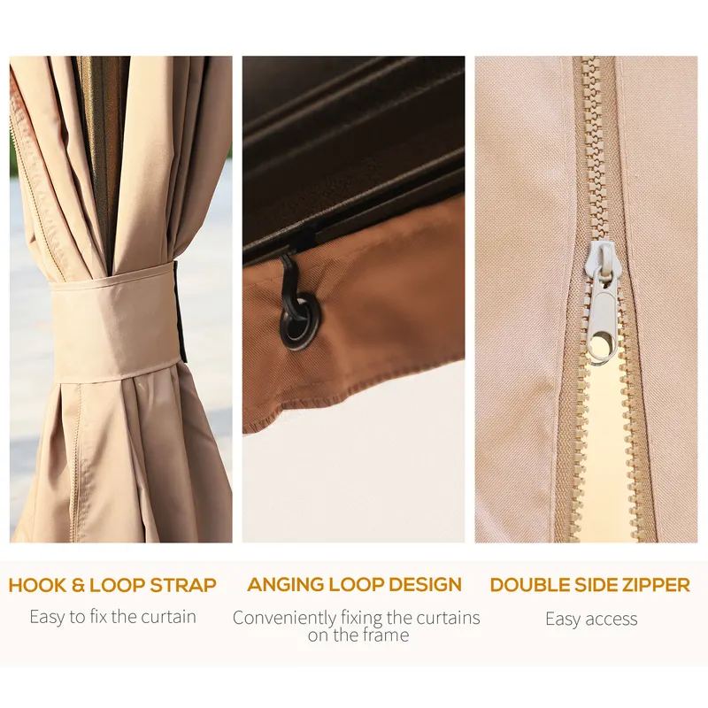 Hardtop Gazebo with Curtains β Netting β photo 3