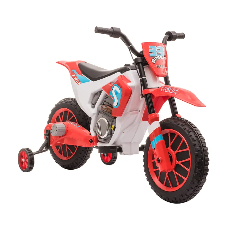 12V Electric Kids Ride on Dirt Bike Motorcycle Toy w/ Training