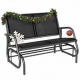 2-Person Outdoor Glider Bench — Patio Double Swing Rocking Chair — photo 1