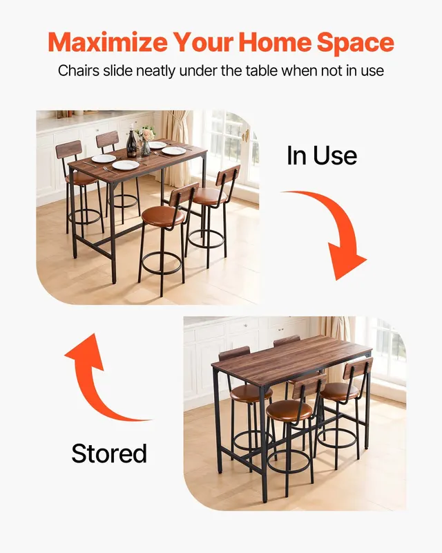 Bar Table β 5PCS 47β³ Bars Tables Set β photo 3