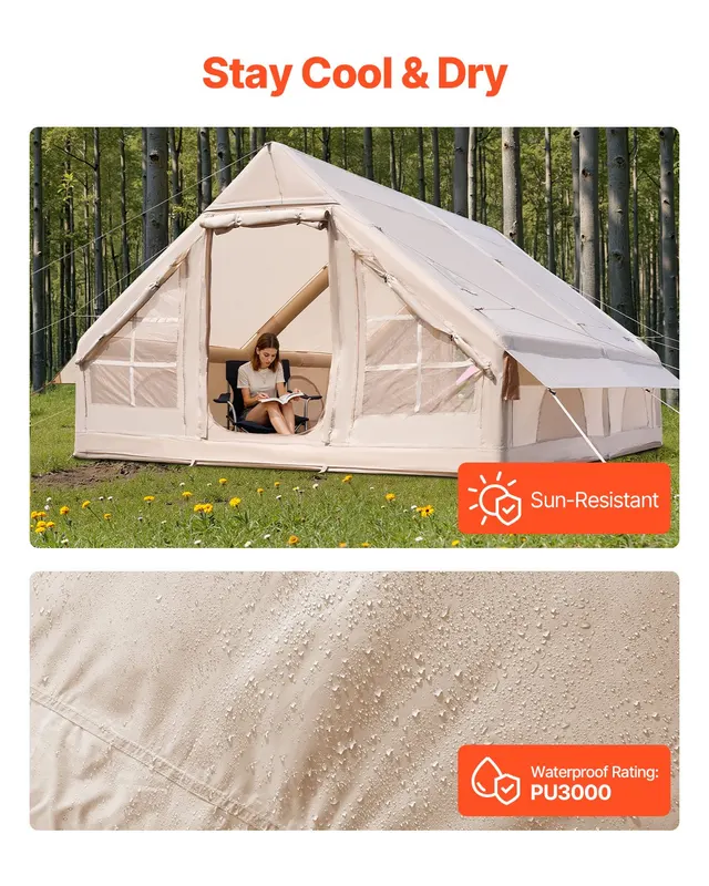 Inflatable Tent for Camping 5-8 Person Glamping Tent with Pump — photo 6