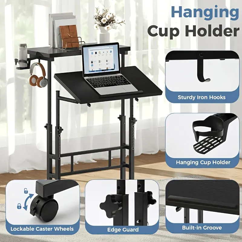 24Inch Manual Height Adjustable Split Top Standing Desk β photo 3
