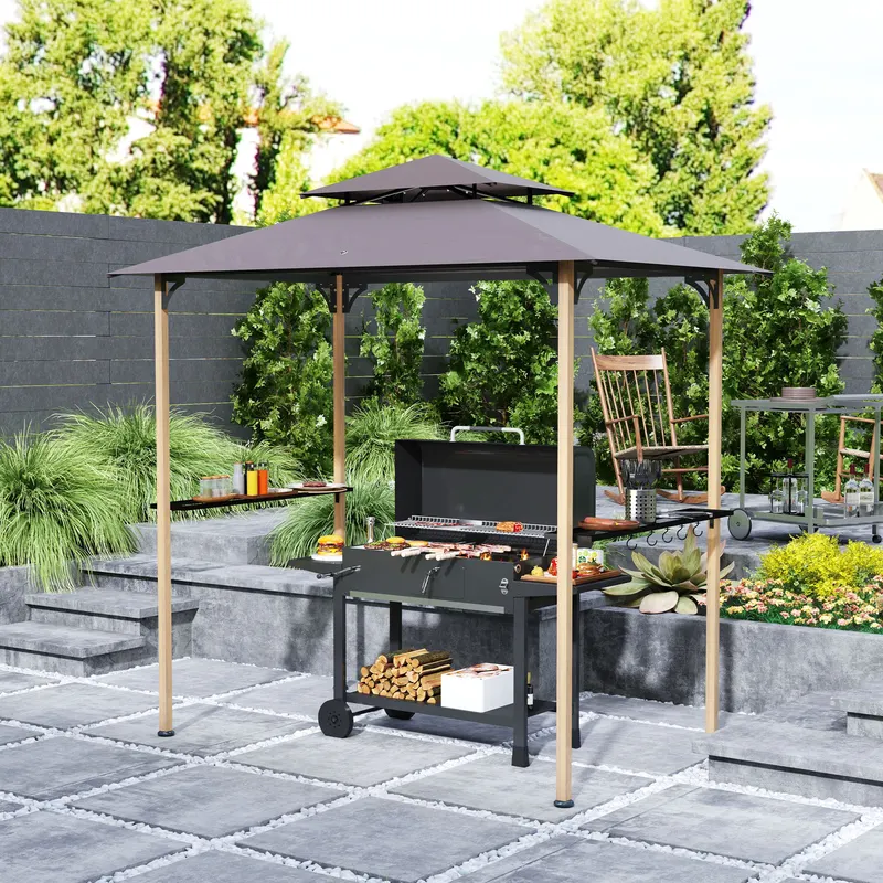 Grill Gazebo — Double Tiered Barbecue Grill Gazebo Shelter — photo 6