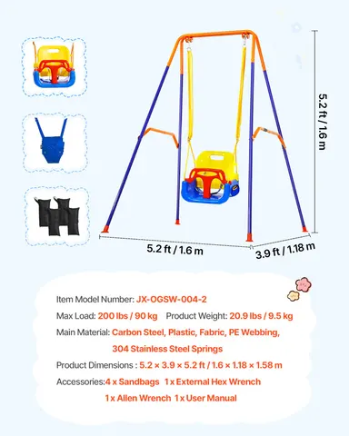 Toddler Swing and Jumper β 2 in 1 Swing Set and Bouncer