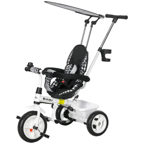 6 in 1 Kids Tricycle with Removable Handlebar and Canopy